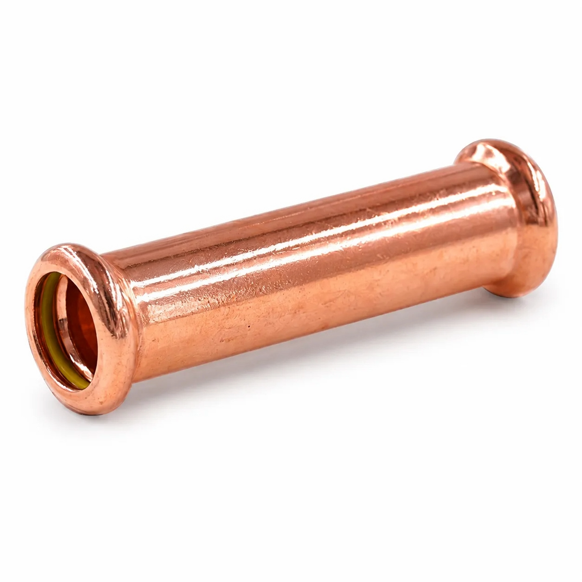 Equal sleve m press coupling on white background