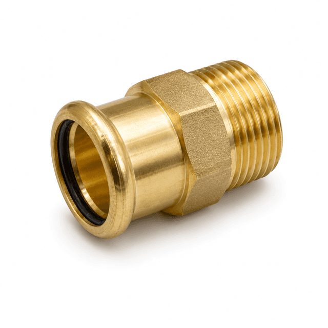 M Press Male Straight Adaptor 15mm x 1/2" BSP (Pack of 10)