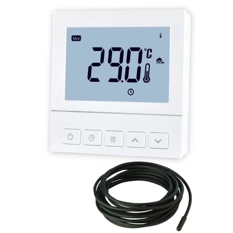 Programmable Electric Underfloor Heating Thermostat 16A with Floor Probe